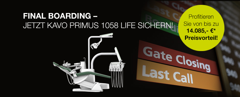 Last Call: Sichern Sie sich jetzt eine der letzten KaVo Primus Life 1058 Einheiten!